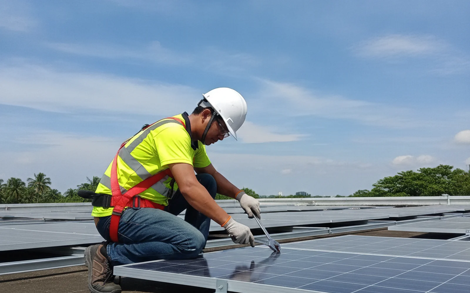 Solar Panels Singapore team installing rooftop solar in Bukit Panjang, Singapore